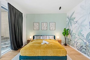 2 chambres, fer et planche à repasser, Wi-Fi, draps fournis
