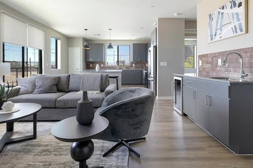 Apartment (2 Bedrooms) | Living area | 50-inch Smart TV with digital channels