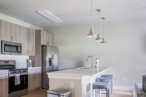 Apartamento, 1 habitación | Cocina privada | Frigorífico grande, microondas, horno y placa de cocina