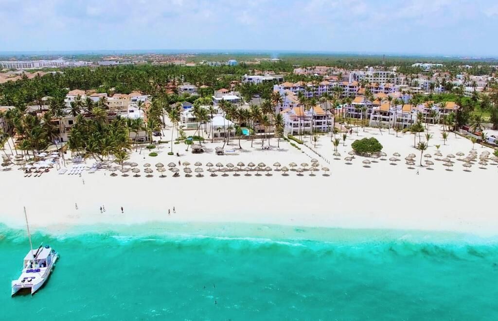 On the beach, white sand