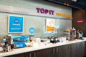 Free daily buffet breakfast