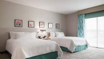 Hypo-allergenic bedding available, in-room safe, desk, laptop workspace