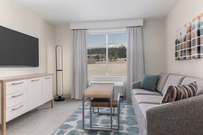 Suite, 1 Bedroom, Mountain View | Living area - Homewood Suites By Hilton Puyallup Tacoma (Puyallup)