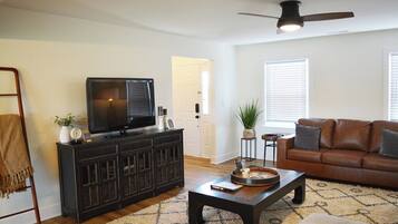 TV, fireplace, DVD player, ping pong