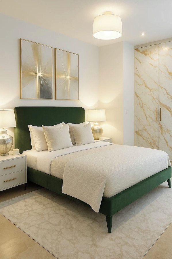2 chambres, fer et planche à repasser, Wi-Fi, draps fournis