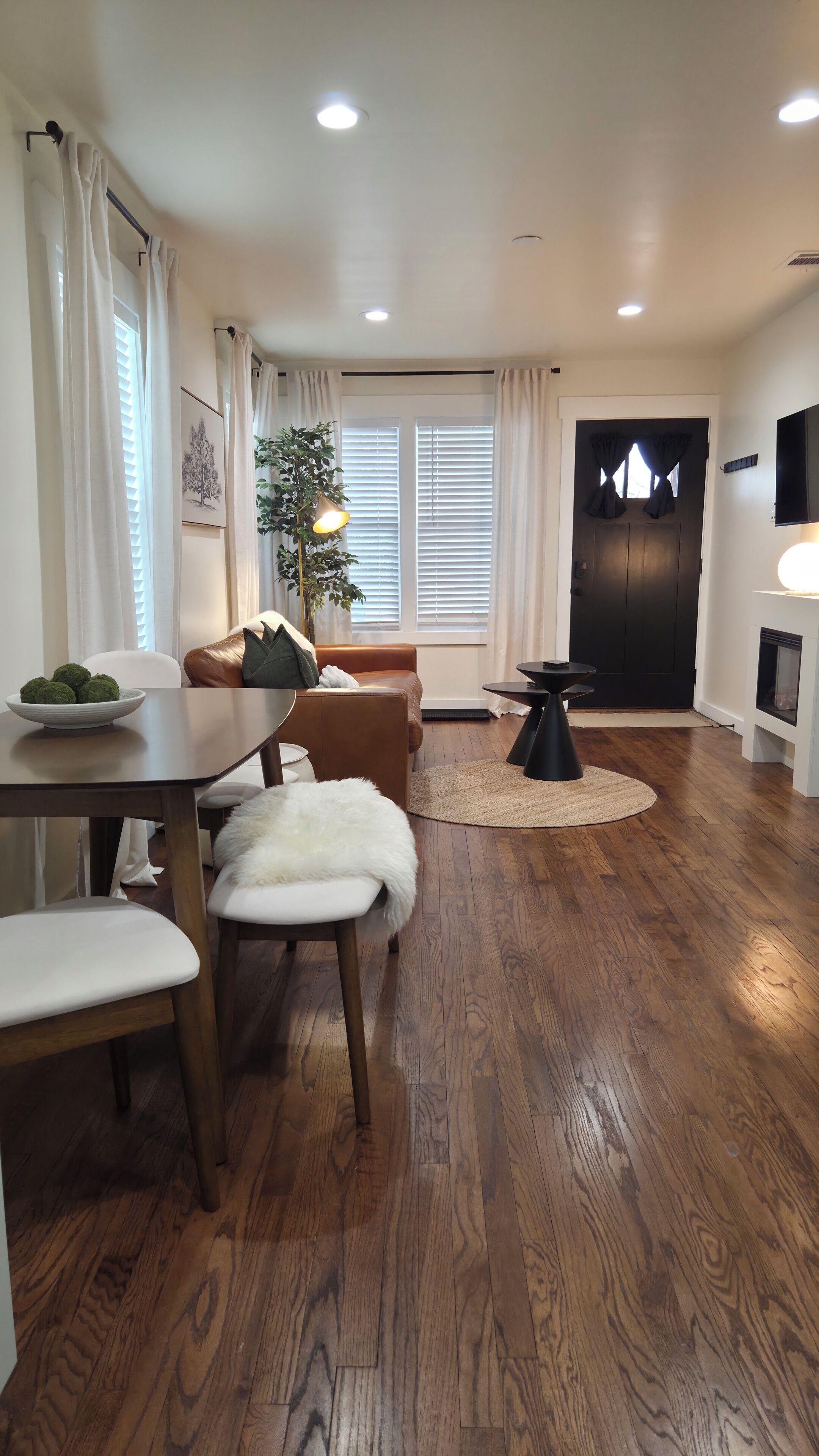 Smart TV, fireplace