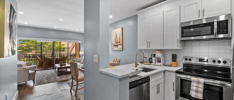 Microwave, oven, stovetop, dishwasher