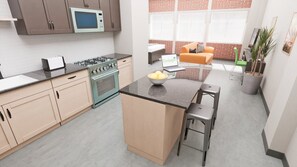 Elite Studio | Private kitchen | Full-size fridge, microwave, oven, stovetop - The Lostro (Athens)