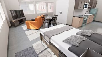 Deluxe Studio (Corner Studio) | Laptop workspace, free WiFi, bed sheets