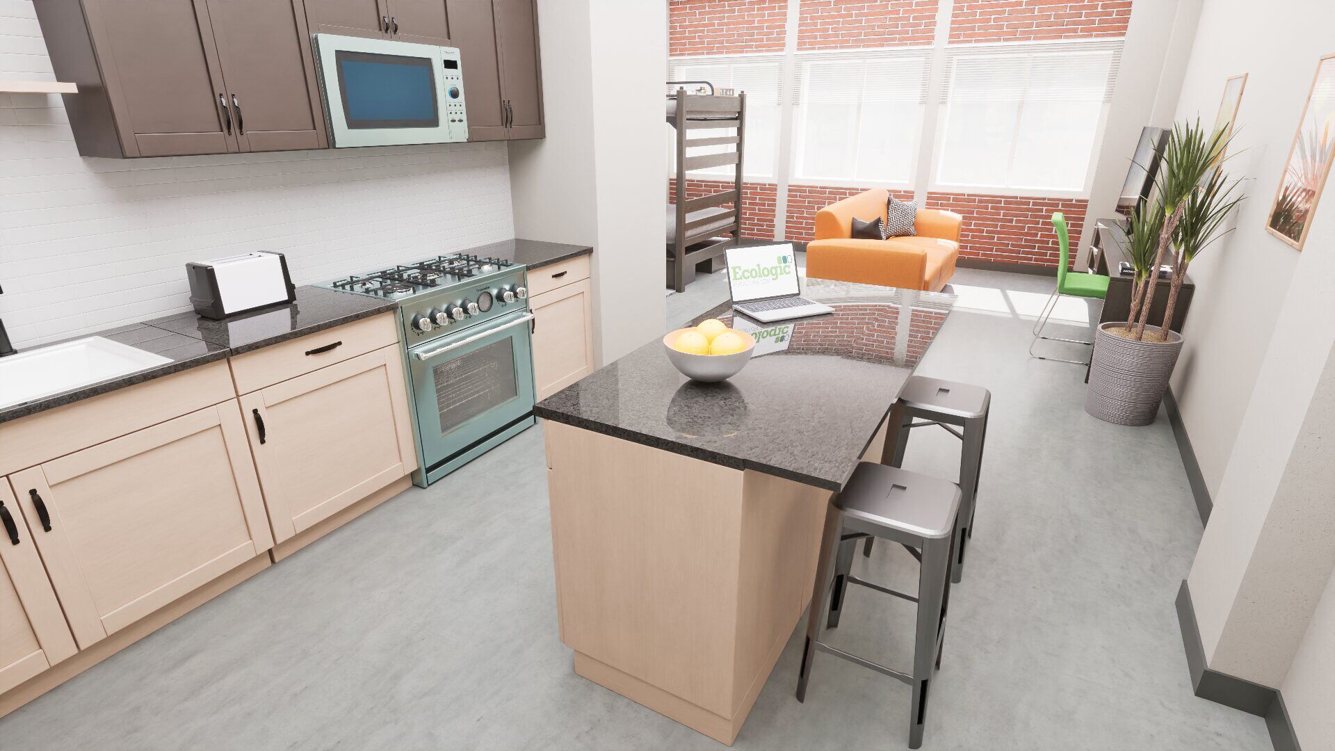 Studio dành cho gia đình (Bunk Bed Studio) | Bếp riêng | Tủ lạnh, lò vi sóng, lò nướng, bếp nấu 