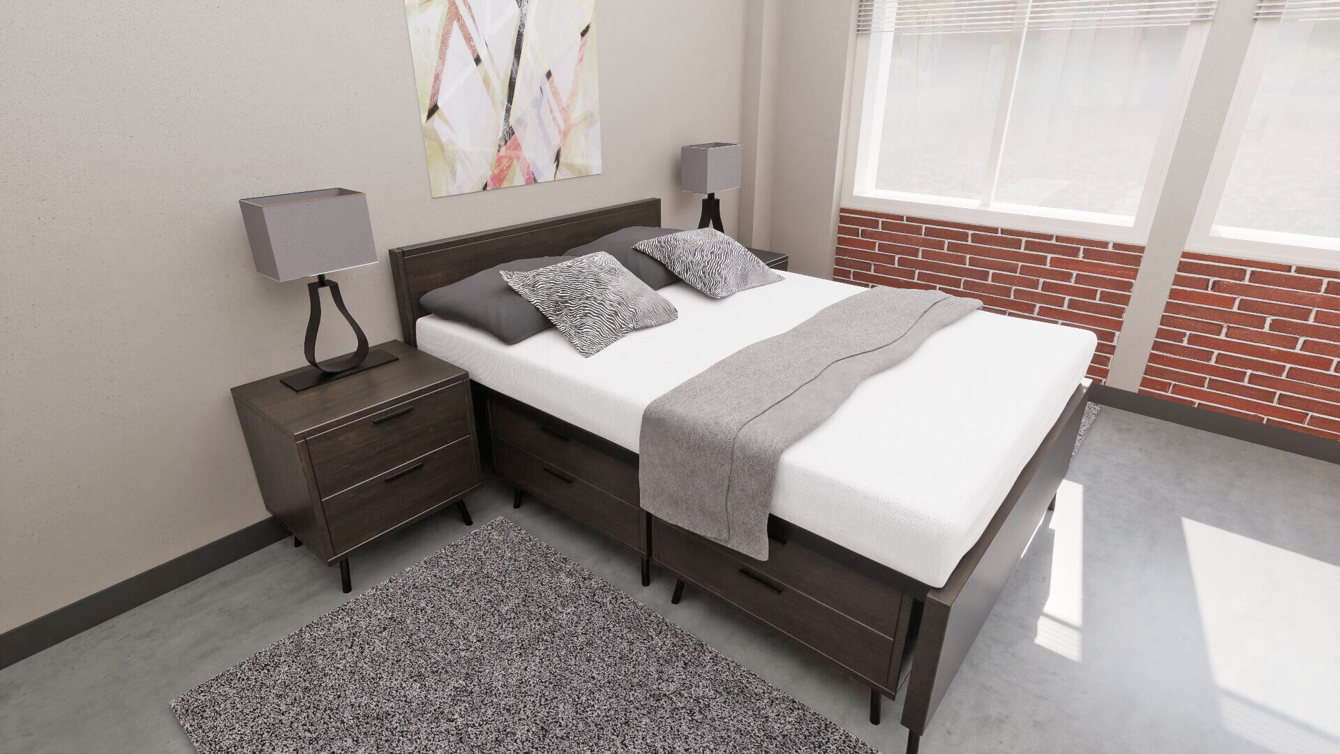 精緻開放式客房 | 筆電工作空間、免費無線上網、床單