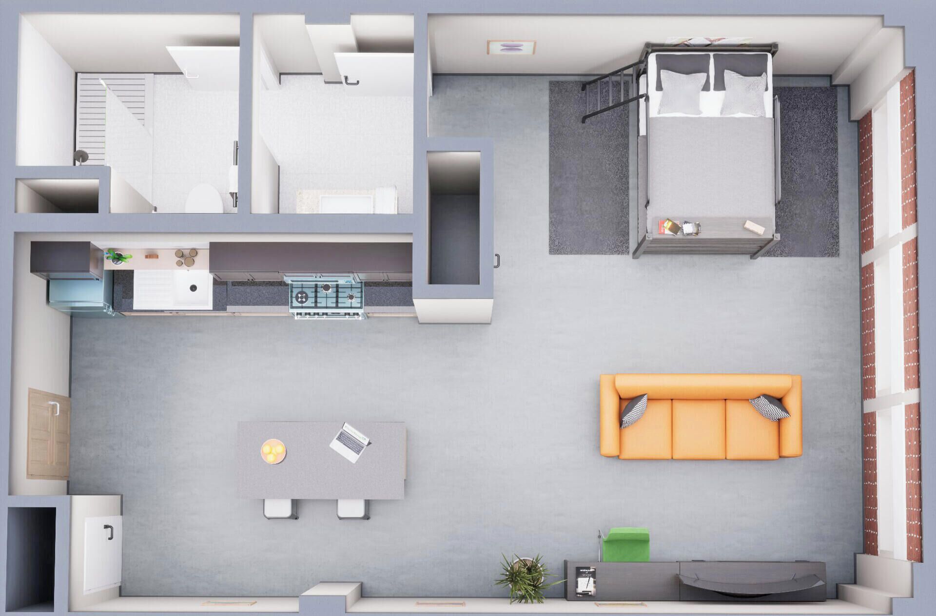 Family Studio (Bunk Bed Studio) | Floor plan