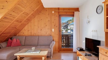 TV, DVD player, ping pong