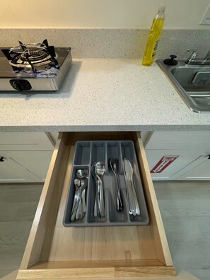 Fridge, microwave, coffee/tea maker, cookware/dishes/utensils - Private 2BR+2BA w/ kitchen,Everything is for exclusive use, WiFi, AC, Smart TV. (La Puente)