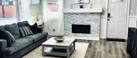 TV connectée, cheminée