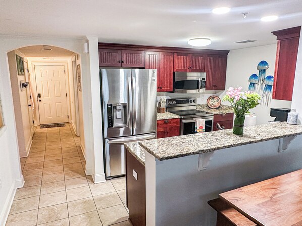 Microwave, oven, stovetop, dishwasher