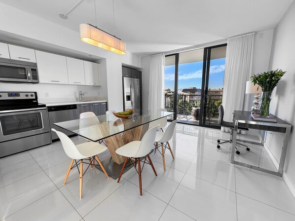 Microwave, oven, stovetop, dishwasher - Spacious and Comfortable Skyline 1BD Apt | Balcony, Kitchen and Daily Housekeeping (Bay Harbor Islands)