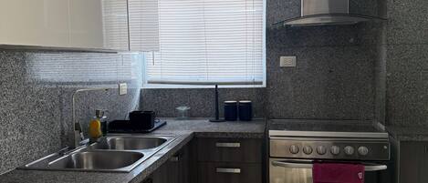 Microwave, oven, stovetop, dishwasher