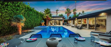 A heated pool