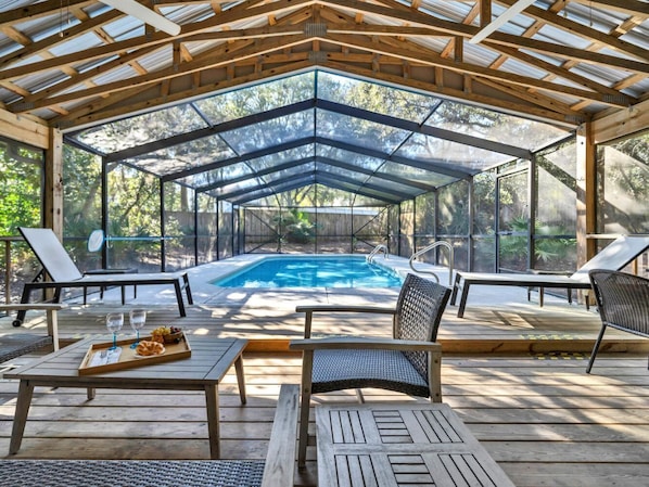 A heated pool