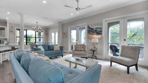 TV, fireplace, DVD player