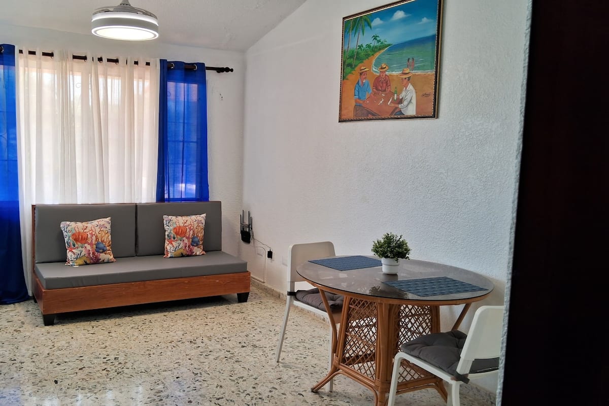 Appartement, 1 slaapkamer, gedeeltelijk uitzicht op oceaan | Woonkamer