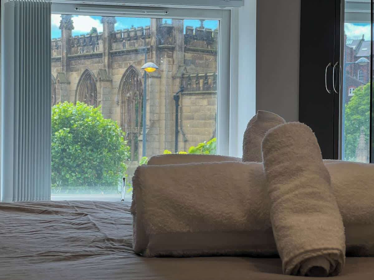 2 soverom, strykejern/-brett, reiseseng for barn og wi-fi