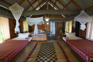 Chambre Quadruple Familiale, balcon, vue mer