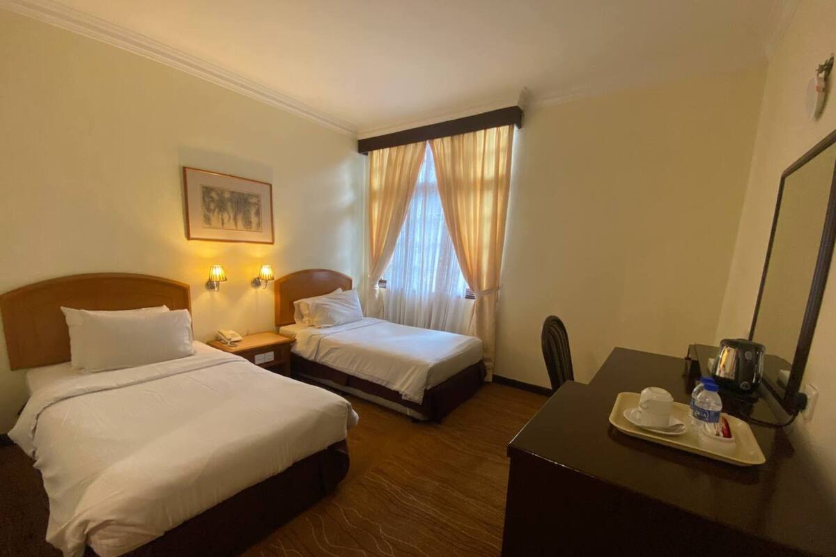 ห้องดีลักซ์ทวิน | ห้องเก็บเสียง, Wi-Fi ฟรี, ผ้าปูที่นอน