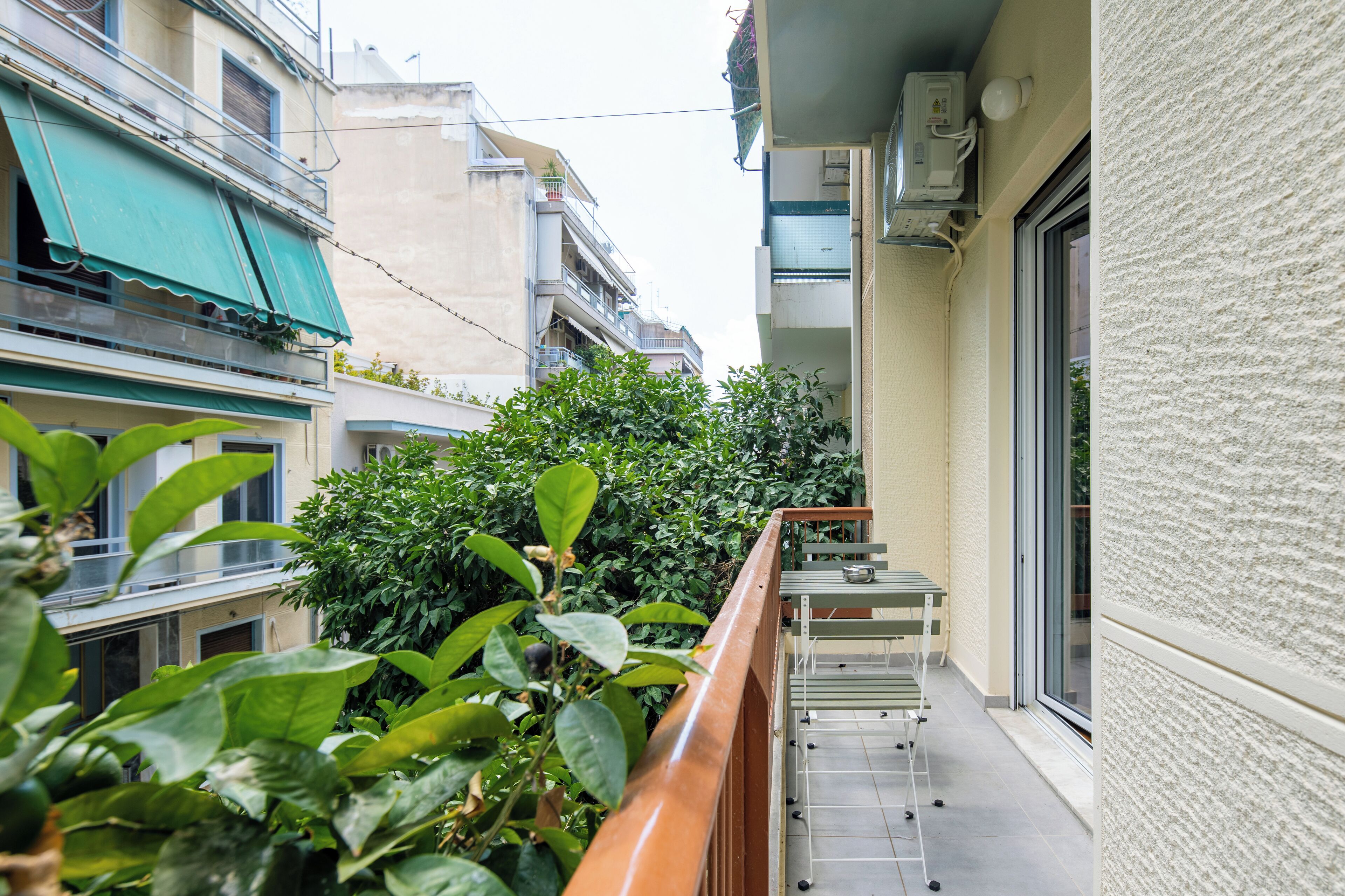 Apartamento, 1 quarto, cozinha, vista para a cidade | Sacada