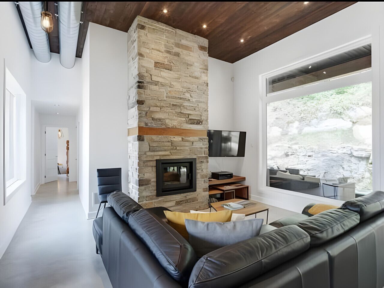 TV, fireplace, stereo
