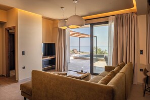 Living area - Villa Keras With Sea View (Viannos)