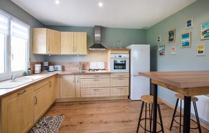 Fridge, oven, stovetop, dishwasher