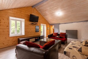 TV, fireplace, table tennis