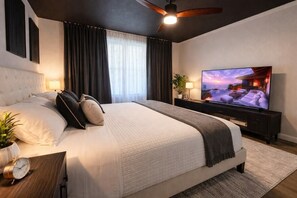 1 dormitorio, tabla de planchar con plancha, wifi y ropa de cama