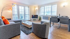 Superior Apartment, Balcony, City View | Living area - Riverside House (Reading)