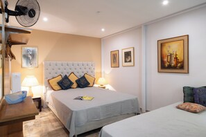 2 室のベッドルーム、アイロン / アイロン台、WiFi、ベッドシーツ