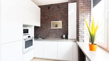 Classic Apartment, City View | Private kitchen | Electric kettle