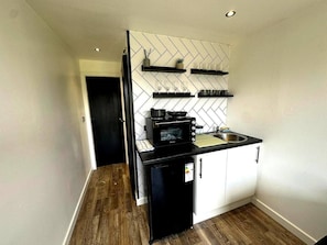 Fridge, microwave, toaster