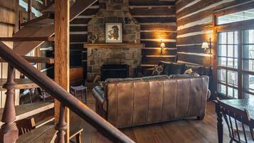 Télévision, cheminée