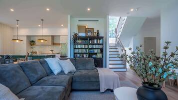 TV, fireplace, stereo