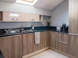 Fridge, microwave, oven, toaster