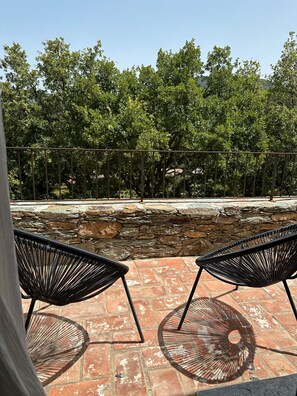 Terrace/patio - Room 'Chambre 2' with Mountain View, Wi-Fi and Air Conditioning (Murato)