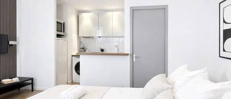 スーペリア アパートメント コートヤードビュー | リビング エリア | 80 cmのスマートテレビ (デジタル放送視聴可)