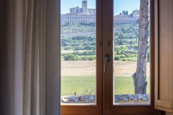 Superior suite con sauna, bagno turco, doccia emozionale e vasca idromassaggio privata | Vista dalla camera