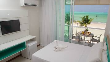 Apartamento Frente Mar | Roupas de cama antialérgicas, Wi-Fi de cortesia, roupa de cama