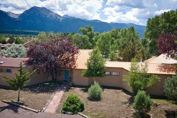 Casa Cumbres with Sangre de Cristo Peaks in the Background