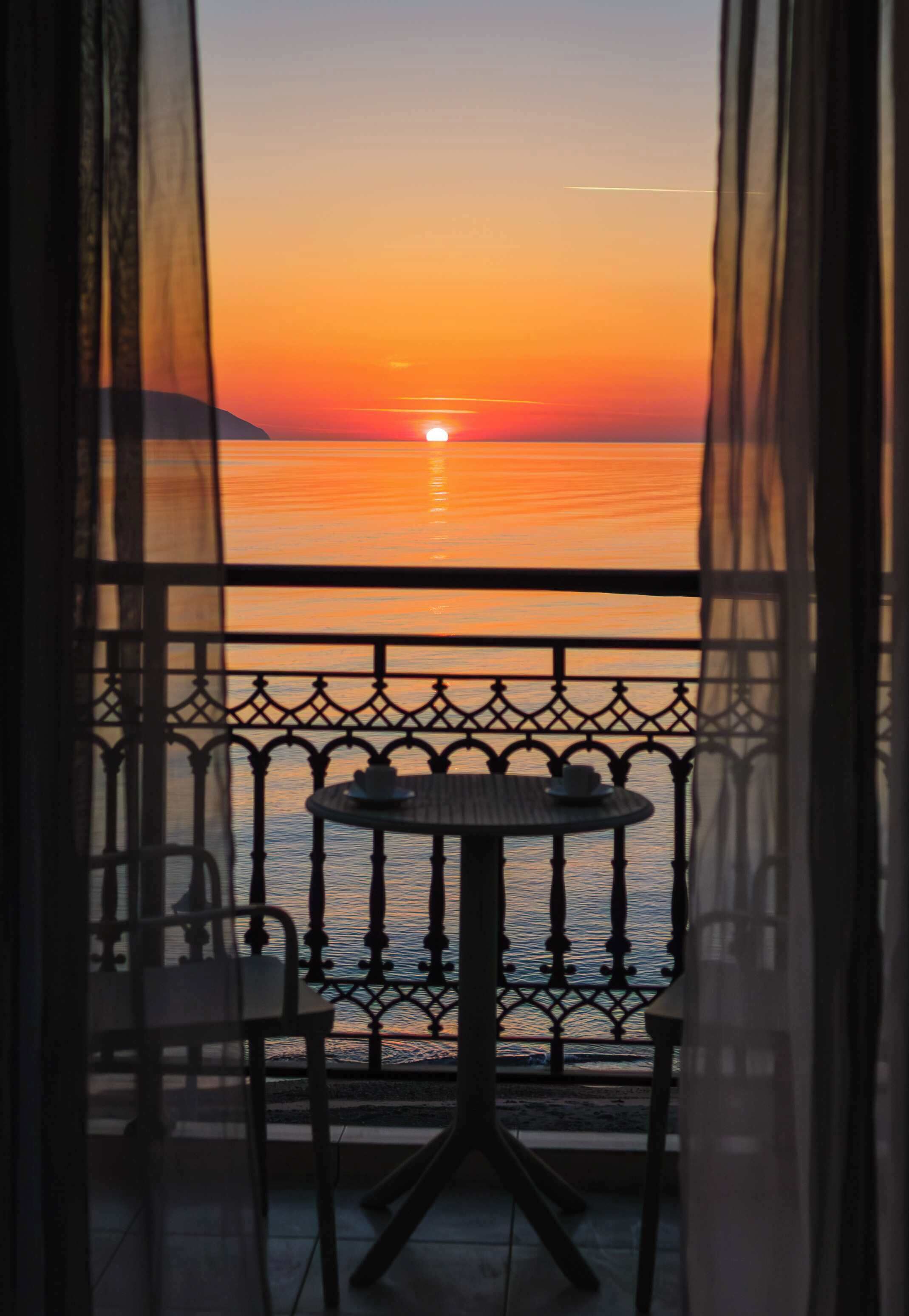 Beachfront Sunset View from the Balcony