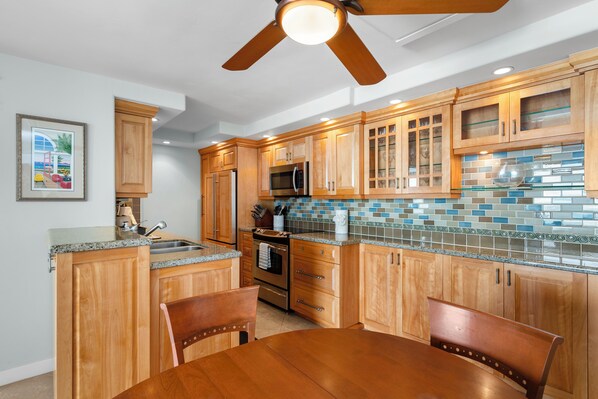 Microwave, oven, stovetop, dishwasher