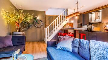 Hus, 2 soverom, kjæledyr tillatt | Oppholdsområde